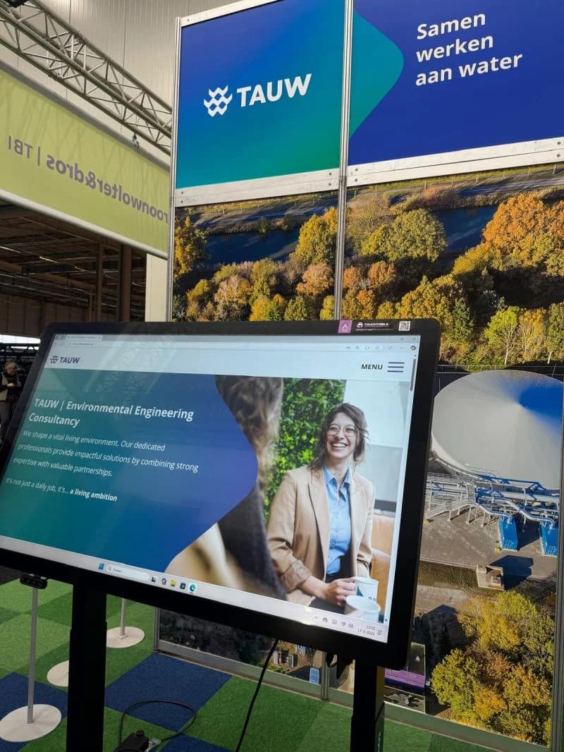 Interactie met de TouchTable op een beurs